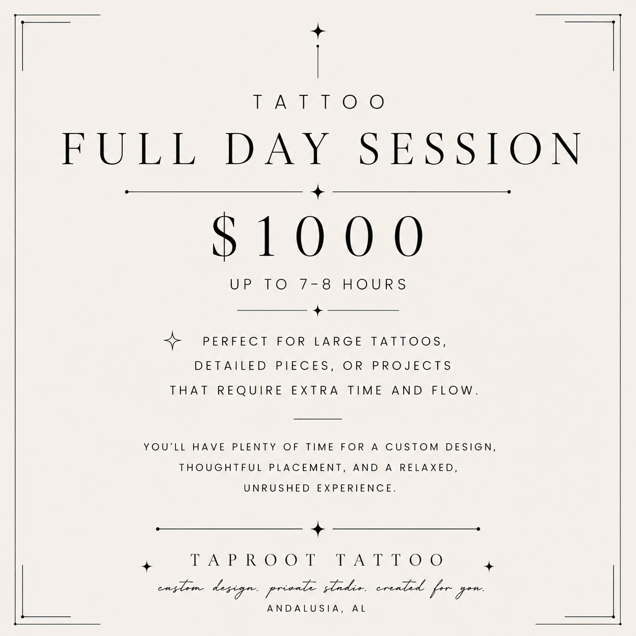 Full Day Session ( Up to 7 Hours)