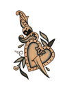 Heart and Dagger with Leaves